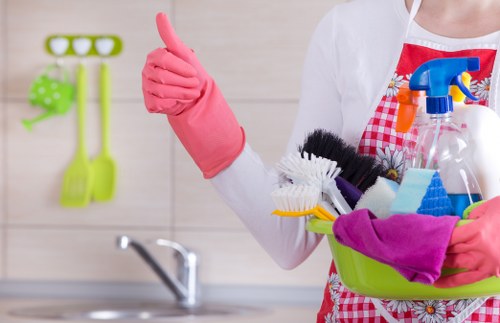 Charity donation and reuse partnership for cleaning materials