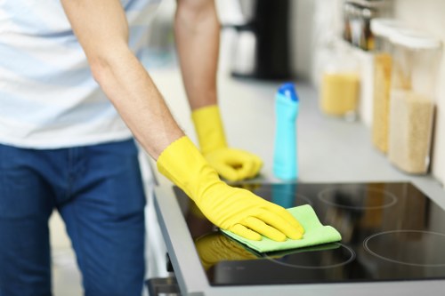 Waste handling and disposal compliance during cleaning service