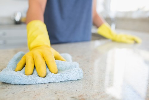Close-up of upholstery and carpet care cleaning process